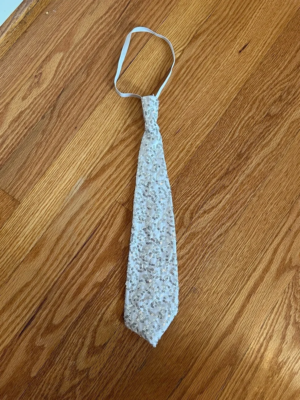 Silver Sequin Necktie